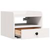 vidaXL Comodino 2 pcs Bianco 38 x 36 x 29,5 cm Legno di pino massello