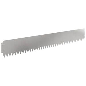 vidaXL Bordura per Prato 30 pcs 103 x 15 cm Acciaio Argento