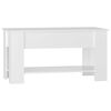 vidaXL Tavolino Salotto Bianco Lucido 101x49x52 cm Legno Multistrato