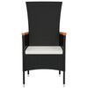 vidaXL Sedie da Giardino con Cuscini 4 pz in Polyrattan Nere