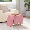 vidaXL Pouf contenitore con cuscino Rosa 40 x 40 x 45 cm Velluto