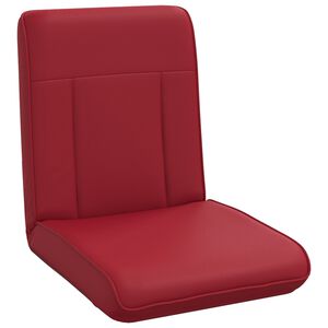 vidaXL Sedia a pavimento regolabile Rosso Vino Similpelle
