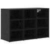 vidaXL Mobile per scarpe con lo scaffale Rovere Nero 77,5 x 30 x 51 cm