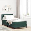 vidaXL Letto a molle con materasso Verde Scuro 190 x 90 cm Velluto