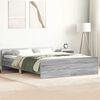 vidaXL Giroletto con Testiera e Pediera Grigio Sonoma 120x200 cm