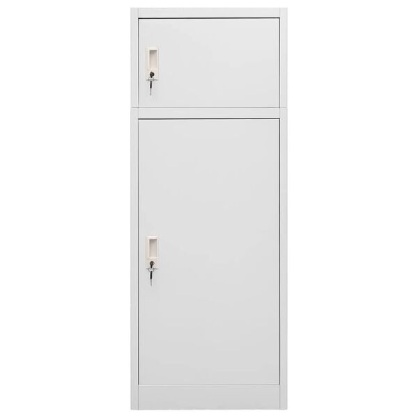 vidaXL Armadietto per Sella Grigio Chiaro 53x53x140 cm in Acciaio