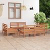 vidaXL Set Salotto da Giardino 8pz Marrone Ambra Legno Massello Pino