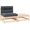 vidaXL Set Divani da Giardino 2 pz con Cuscini Legno Massello Pino