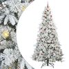 vidaXL Albero di Natale Artificiale con Rami Pieghevoli Bianco 240 cm