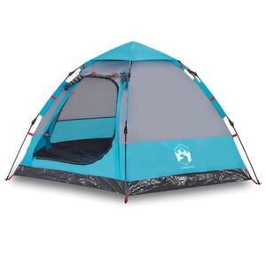 vidaXL Tenda da Campeggio Cabina 4 Persone Blu a Rilascio Rapido