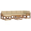 vidaXL Set di divani da esterno con cuscino 8 pcs Naturale e Beige