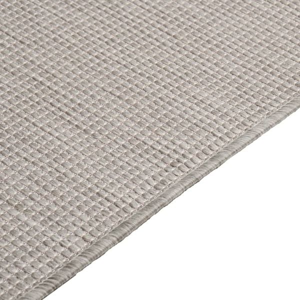 vidaXL Tappeto da Esterni a Tessitura Piatta 80x150 cm Grigio Chiaro