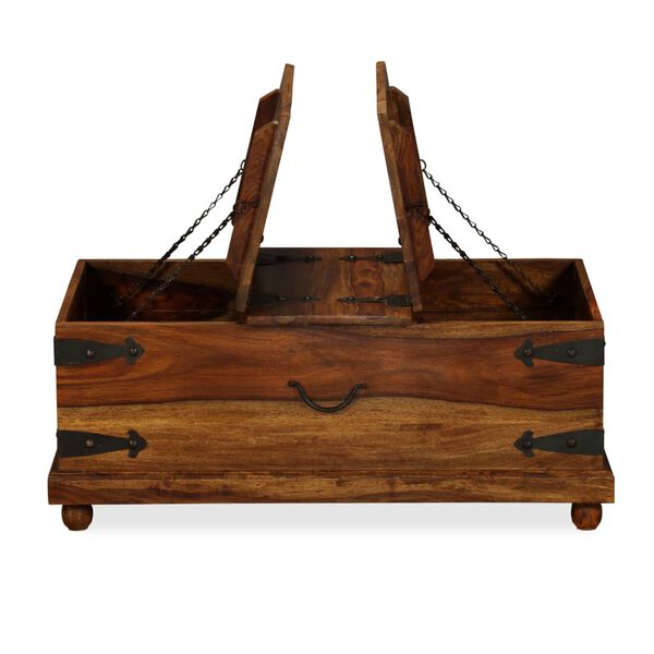 vidaXL Cassapanca in Legno Massello 90x50x35 cm