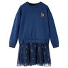 vidaXL Abito da Bambina a Maniche Lunghe Blu Marino 92