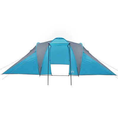 vidaXL Tenda da Campeggio per 6 Persone Blu Impermeabile