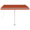vidaXL Tenda da Sole Retrattile Manuale 350x250 cm Arancione e Marrone