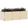 vidaXL Fioriera Avorio 240 x 80 x 75 cm Acciaio