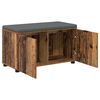 vidaXL Panca per ingresso con cuscino Legno vecchio 80 x 46 x 46 cm