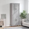 vidaXL Credenza Grigio Sonoma 69,5x34x180 cm in Legno Multistrato