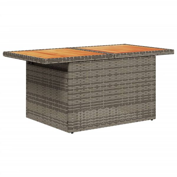 vidaXL Set Divani da Giardino 2pz con Cuscini Grigio Polyrattan Acacia