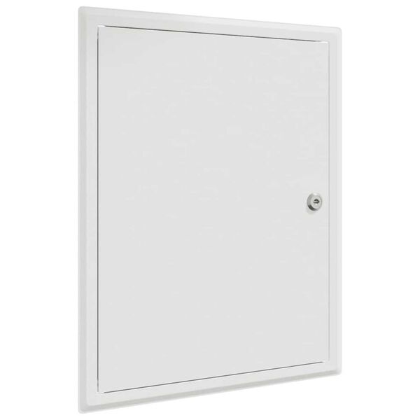 vidaXL Pannello di Accesso Bianco 43 x 33 x 3 cm Acciaio