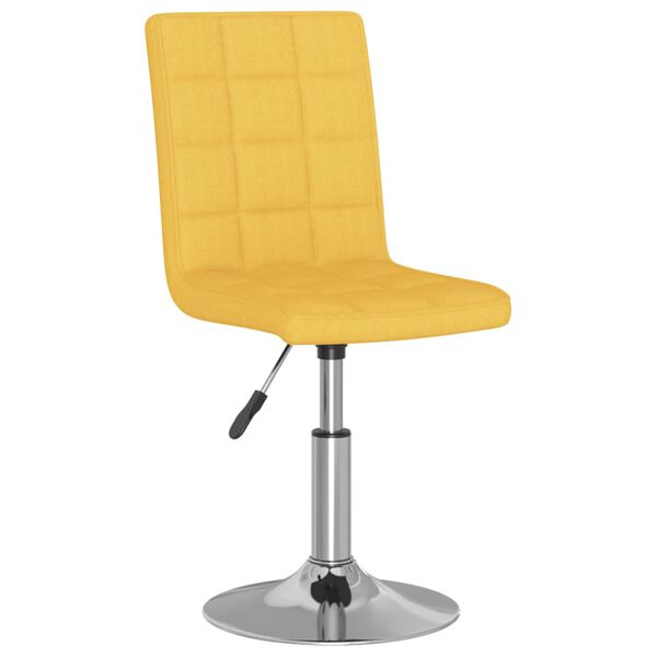 vidaXL Sedie da Pranzo Girevoli 2 pz Giallo Senape in Tessuto