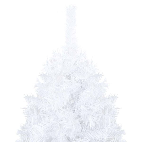 vidaXL Albero di Natale Preilluminato con Palline Bianco 180 cm PVC