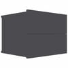 vidaXL Comodino Grigio 40x30x30 cm in Legno Multistrato