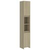 vidaXL Mobile da Bagno Rovere Sonoma 30x30x183,5 cm Legno Multistrato