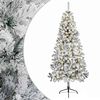 vidaXL Albero di Natale Artificiale con Rami Pieghevoli 210 cm 300 LED