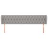 vidaXL Testiera ad Orecchio Grigio Chiaro 183x23x78/88 cm in Tessuto