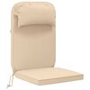 vidaXL Cuscino per Lounger Sole 100% Poliestere Crema 55 x 124 x 5 cm