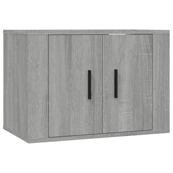 vidaXL Set Mobili Porta TV 3 pz Grigio Sonoma in Legno Multistrato