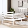 vidaXL Giroletto Bianco 75x190 cm Small Single in Legno Massello