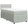 vidaXL Giroletto a Molle con Materasso Grigio Chiaro 100x200cm Velluto