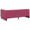 vidaXL Cornice del letto ad angolo Rosso Vino 90 x 200 cm Velluto