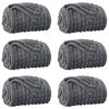 vidaXL Coperte da Pile 6 pz Grigio scuro 200 x 150 cm 4.5 kg Panno