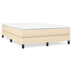vidaXL Struttura Letto a Rete a Molle Crema 140x190 cm in Tessuto