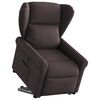vidaXL Poltrona Alzapersona Reclinante Elettrica Marrone Scuro Tessuto