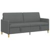 vidaXL Divano con Storage Grigio Scuro 192 x 78 x 87 cm Poliestere