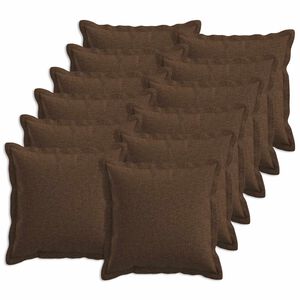 vidaXL Federa 12 pz HOUTEN Marrone 40 x 40 cm Lino
