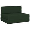 vidaXL Divano Letto Pieghevole Verde Scuro 70 x 72 x 60 cm Tessuto