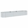 vidaXL Letto Rialzato Giardino 320x80x44 cm in Acciaio Zincato Argento