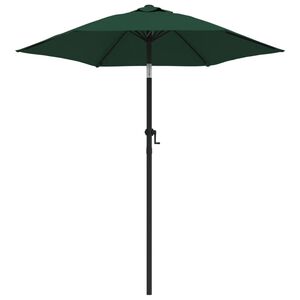 vidaXL Ombrellone Verde 200x224 cm in Alluminio