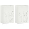vidaXL Vaso da giardino 2 pz Bianco 50 x 30 x 75 cm