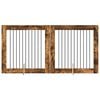 vidaXL Cancello per cani con supporti 2 pcs Rovere Fumo 100 x 100 cm