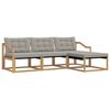 vidaXL Set di divani da esterno 4 pcs Bianco e Grigio Chiaro