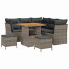 vidaXL Set Divano da Giardino 8 pcs Grigio polyrattan