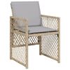 vidaXL Set da Pranzo da Giardino 9 pz con Cuscini Beige in Polyrattan