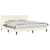 vidaXL Struttura del letto Crema 200 x 200 cm Tessuto in Cords